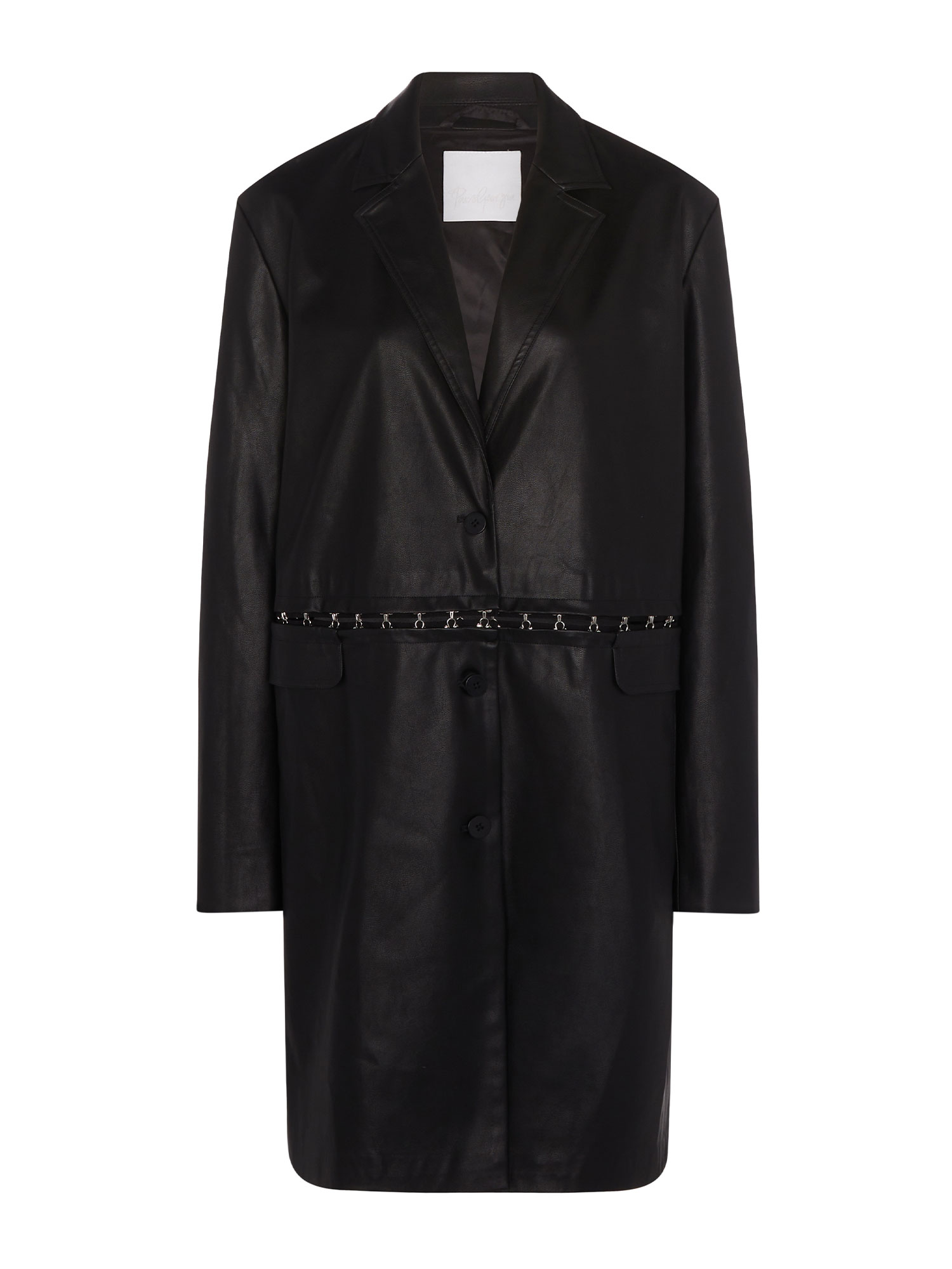 07 Tailored Faux Leather Jacket | Black