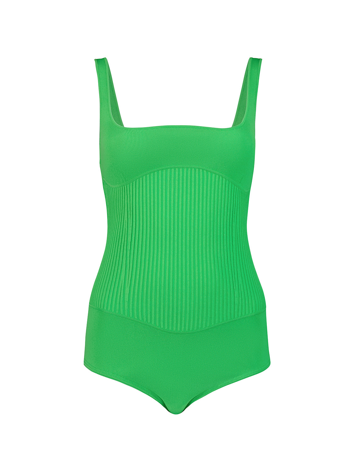 03 ELEMENTAL RIBBED BODYSUIT | MANTIS GREEN